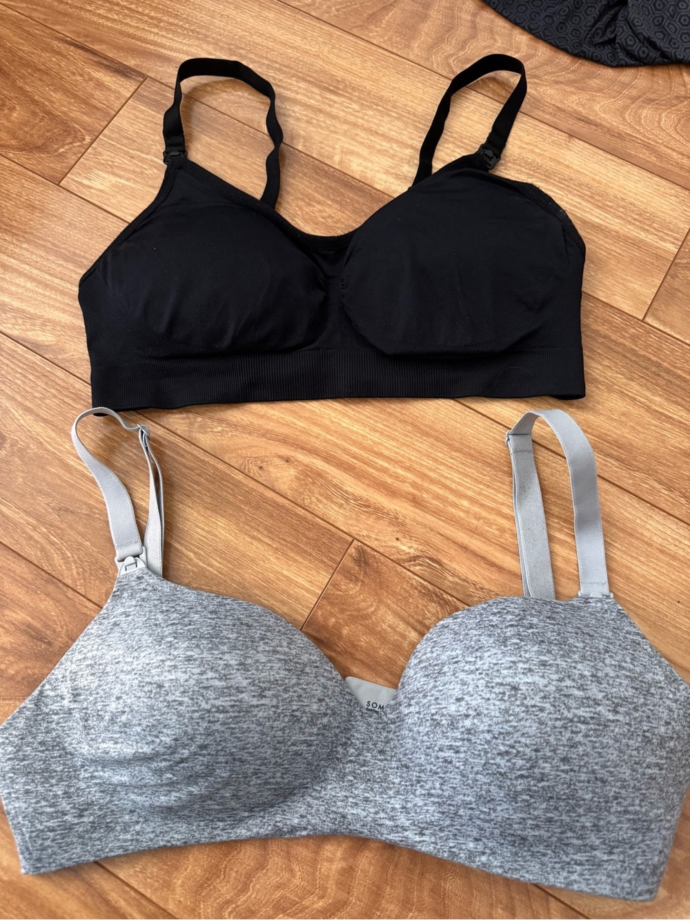 Soma grey nursing bra and black nursing bra 34DD and XL